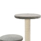 vidaXL Katzenbaum mit Sisal-Kratzsäulen 60 cm Grau vidaXL Katzenbaum mit Sisal-Kratzsäulen 60 cm Grau