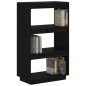 vidaXL Bücherregal/Raumteiler Schwarz 60x35x103 cm Massivholz Kiefer vidaXL Bücherregal/Raumteiler Schwarz 60x35x103 cm Massivholz Kiefer