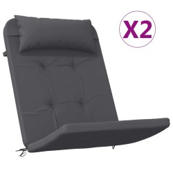Adirondack-Auflagen 2 Stk. Anthrazit Oxford-Gewebe