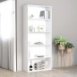 vidaXL Bücherregal 5 Fächer Weiß 80x30x189 cm Holzwerkstoff vidaXL Bücherregal 5 Fächer Weiß 80x30x189 cm Holzwerkstoff