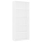 vidaXL Bücherregal 5 Fächer Weiß 80x30x189 cm Holzwerkstoff vidaXL Bücherregal 5 Fächer Weiß 80x30x189 cm Holzwerkstoff