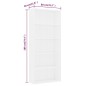 vidaXL Bücherregal 5 Fächer Weiß 80x30x189 cm Holzwerkstoff vidaXL Bücherregal 5 Fächer Weiß 80x30x189 cm Holzwerkstoff