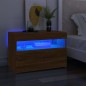 vidaXL TV-Schränke 2Stk mit LED-Leuchten Braun Eichen-Optik 60x35x40cm vidaXL TV-Schränke 2Stk mit LED-Leuchten Braun Eichen-Optik 60x35x40cm