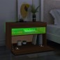 vidaXL TV-Schränke 2Stk mit LED-Leuchten Braun Eichen-Optik 60x35x40cm vidaXL TV-Schränke 2Stk mit LED-Leuchten Braun Eichen-Optik 60x35x40cm