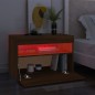 vidaXL TV-Schränke 2Stk mit LED-Leuchten Braun Eichen-Optik 60x35x40cm vidaXL TV-Schränke 2Stk mit LED-Leuchten Braun Eichen-Optik 60x35x40cm