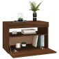 vidaXL TV-Schränke 2Stk mit LED-Leuchten Braun Eichen-Optik 60x35x40cm vidaXL TV-Schränke 2Stk mit LED-Leuchten Braun Eichen-Optik 60x35x40cm