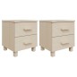 vidaXL Nachttische HAMAR 2 Stk. Honigbraun 40x35x44,5 cm Massivholz vidaXL Nachttische HAMAR 2 Stk. Honigbraun 40x35x44,5 cm Massivholz