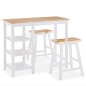 vidaXL Bar Set 3 Stück MDF Weiß vidaXL Bar Set 3 Stück MDF Weiß