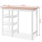 vidaXL Bar Set 3 Stück MDF Weiß vidaXL Bar Set 3 Stück MDF Weiß