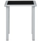 vidaXL Sonnenliegen 2 Stk. mit Tisch Aluminium Taupe vidaXL Sonnenliegen 2 Stk. mit Tisch Aluminium Taupe