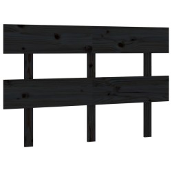 vidaXL Kopfteil Schwarz 144x3x81 cm Massivholz Kiefer