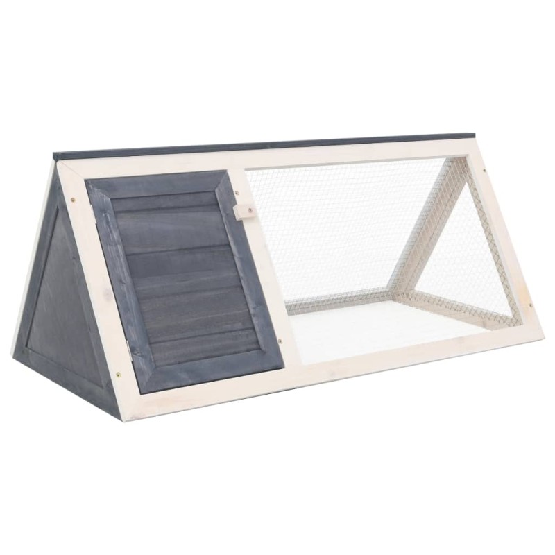 vidaXL Kleintier-/Kaninchenstall Grau Holz vidaXL Kleintier-/Kaninchenstall Grau Holz