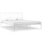 vidaXL Bett Weiß Metall 140x200 cm vidaXL Bett Weiß Metall 140x200 cm