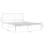 vidaXL Bett Weiß Metall 140x200 cm vidaXL Bett Weiß Metall 140x200 cm