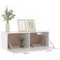 vidaXL Wandschrank Hochglanz-Weiß 100x36,5x35 cm Holzwerkstoff vidaXL Wandschrank Hochglanz-Weiß 100x36,5x35 cm Holzwerkstoff