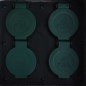 vidaXL Gartensteckdose 4-fach Wasserdicht Polyharz Grau vidaXL Gartensteckdose 4-fach Wasserdicht Polyharz Grau
