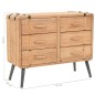 vidaXL Schubladenschrank Tannenholz Massiv 91 × 35 × 73 cm vidaXL Schubladenschrank Tannenholz Massiv 91 × 35 × 73 cm