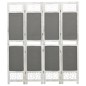 vidaXL 4-tlg. Raumteiler Grau 140x165 cm Stoff vidaXL 4-tlg. Raumteiler Grau 140x165 cm Stoff