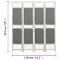 vidaXL 4-tlg. Raumteiler Grau 140x165 cm Stoff vidaXL 4-tlg. Raumteiler Grau 140x165 cm Stoff