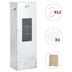 vidaXL Räucherofen mit 1 kg Hackschnitzel 44,5×29×124 cm