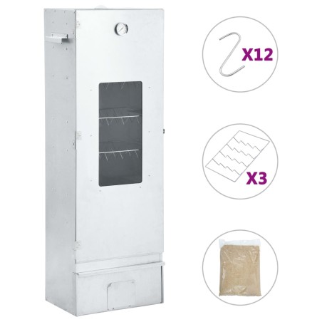 vidaXL Räucherofen mit 1 kg Hackschnitzel 44,5×29×124 cm