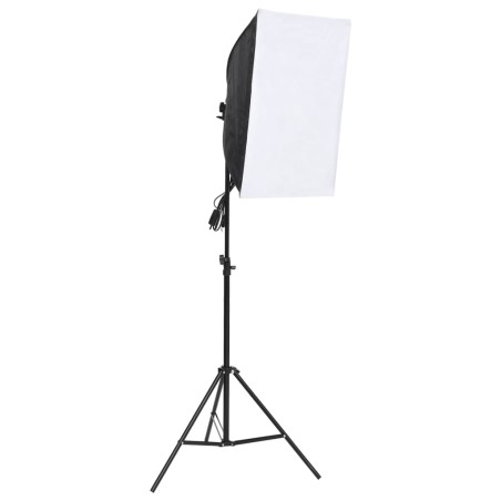 vidaXL Fotostudio-Beleuchtung-Set mit Hintergründen und Softboxen