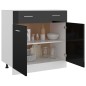 vidaXL Schubunterschrank Hochglanz-Schwarz 80x46x81,5 cm Holzwerkstoff vidaXL Schubunterschrank Hochglanz-Schwarz 80x46x81,5 cm Holzwerkstoff