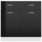 vidaXL Schubunterschrank Hochglanz-Schwarz 80x46x81,5 cm Holzwerkstoff vidaXL Schubunterschrank Hochglanz-Schwarz 80x46x81,5 cm Holzwerkstoff