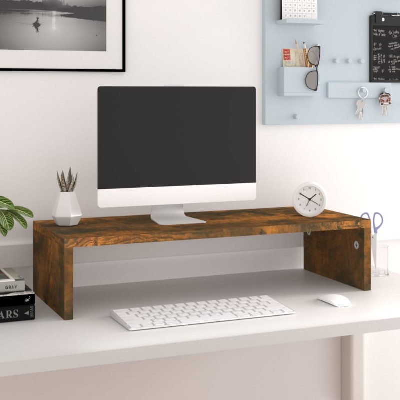 vidaXL Monitorständer Räuchereiche 60x23,5x12 cm Holzwerkstoff vidaXL Monitorständer Räuchereiche 60x23,5x12 cm Holzwerkstoff