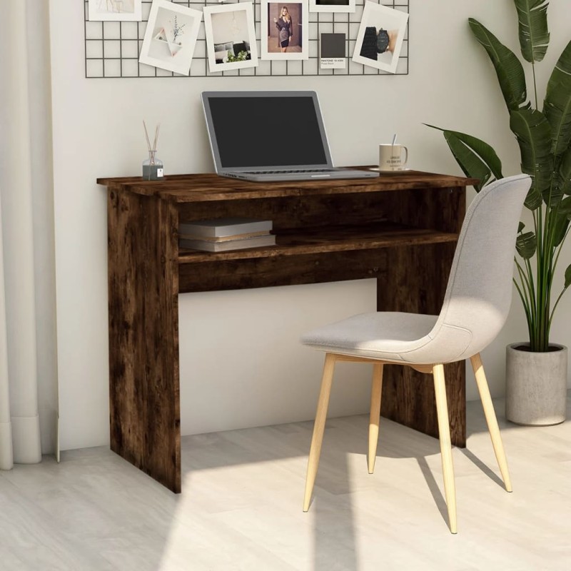 vidaXL Schreibtisch Räuchereiche 90x50x74 cm Holzwerkstoff vidaXL Schreibtisch Räuchereiche 90x50x74 cm Holzwerkstoff
