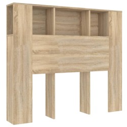 vidaXL Kopfteil mit Ablagen Sonoma-Eiche 120x18,5x102,5 cm