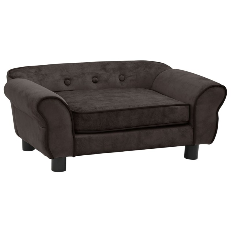 vidaXL Hundesofa Braun 72x45x30 cm Plüsch vidaXL Hundesofa Braun 72x45x30 cm Plüsch