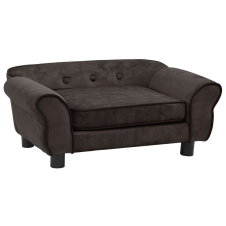 vidaXL Hundesofa Braun 72x45x30 cm Plüsch 