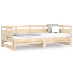 vidaXL Tagesbett Ausziehbar Massivholz Kiefer 2x(90x200) cm