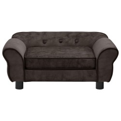 vidaXL Hundesofa Braun 72x45x30 cm Plüsch 