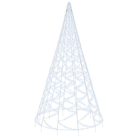 vidaXL LED-Weihnachtsbaum für Fahnenmast Kaltweiß 3000 LEDs 800 cm