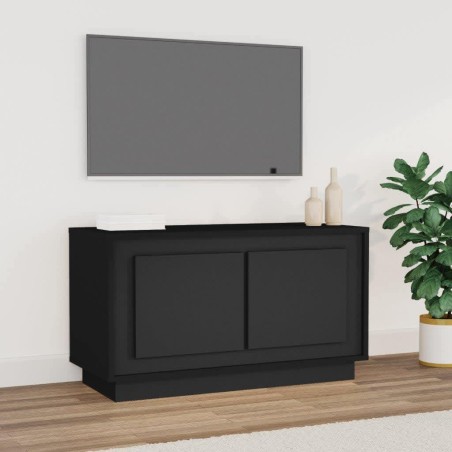 vidaXL TV-Schrank Schwarz 80x35x45 cm Holzwerkstoff