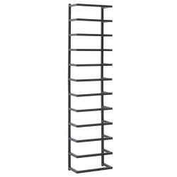 vidaXL Handtuchständer Schwarz 24x12x96 cm Stahl