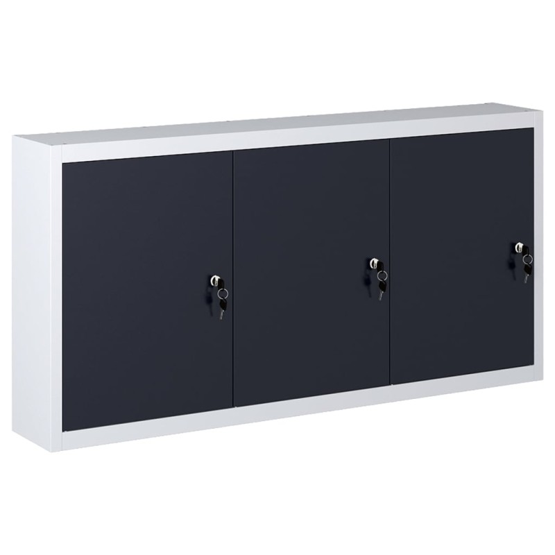 vidaXL Wand-Werkzeugschrank Industriedesign Metall Grau und Schwarz vidaXL Wand-Werkzeugschrank Industriedesign Metall Grau und Schwarz