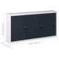 vidaXL Wand-Werkzeugschrank Industriedesign Metall Grau und Schwarz vidaXL Wand-Werkzeugschrank Industriedesign Metall Grau und Schwarz
