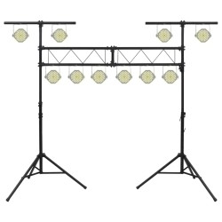 vidaXL Leuchtenstativ Schwarz 338x115x(180-300) cm Stahl