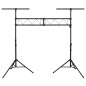 vidaXL Leuchtenstativ Schwarz 338x115x(180-300) cm Stahl vidaXL Leuchtenstativ Schwarz 338x115x(180-300) cm Stahl