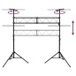 vidaXL Leuchtenstativ Schwarz 338x115x(180-300) cm Stahl vidaXL Leuchtenstativ Schwarz 338x115x(180-300) cm Stahl