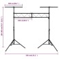 vidaXL Leuchtenstativ Schwarz 338x115x(180-300) cm Stahl vidaXL Leuchtenstativ Schwarz 338x115x(180-300) cm Stahl