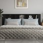 vidaXL Kopfteil mit Ablagen Schwarz 220x18,5x104,5 cm vidaXL Kopfteil mit Ablagen Schwarz 220x18,5x104,5 cm