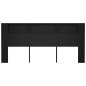 vidaXL Kopfteil mit Ablagen Schwarz 220x18,5x104,5 cm vidaXL Kopfteil mit Ablagen Schwarz 220x18,5x104,5 cm