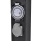Gartensteckdose Steckdosenturm Schwarz mit Timer Gartensteckdose Steckdosenturm Schwarz mit Timer