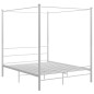 vidaXL Himmelbett Weiß Metall 160x200 cm vidaXL Himmelbett Weiß Metall 160x200 cm