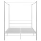 vidaXL Himmelbett Weiß Metall 160x200 cm vidaXL Himmelbett Weiß Metall 160x200 cm
