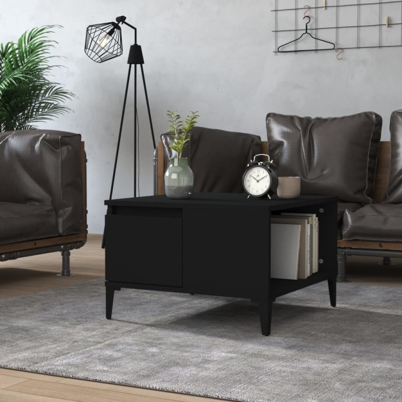 vidaXL Couchtisch Schwarz 55x55x36,5 cm Holzwerkstoff vidaXL Couchtisch Schwarz 55x55x36,5 cm Holzwerkstoff
